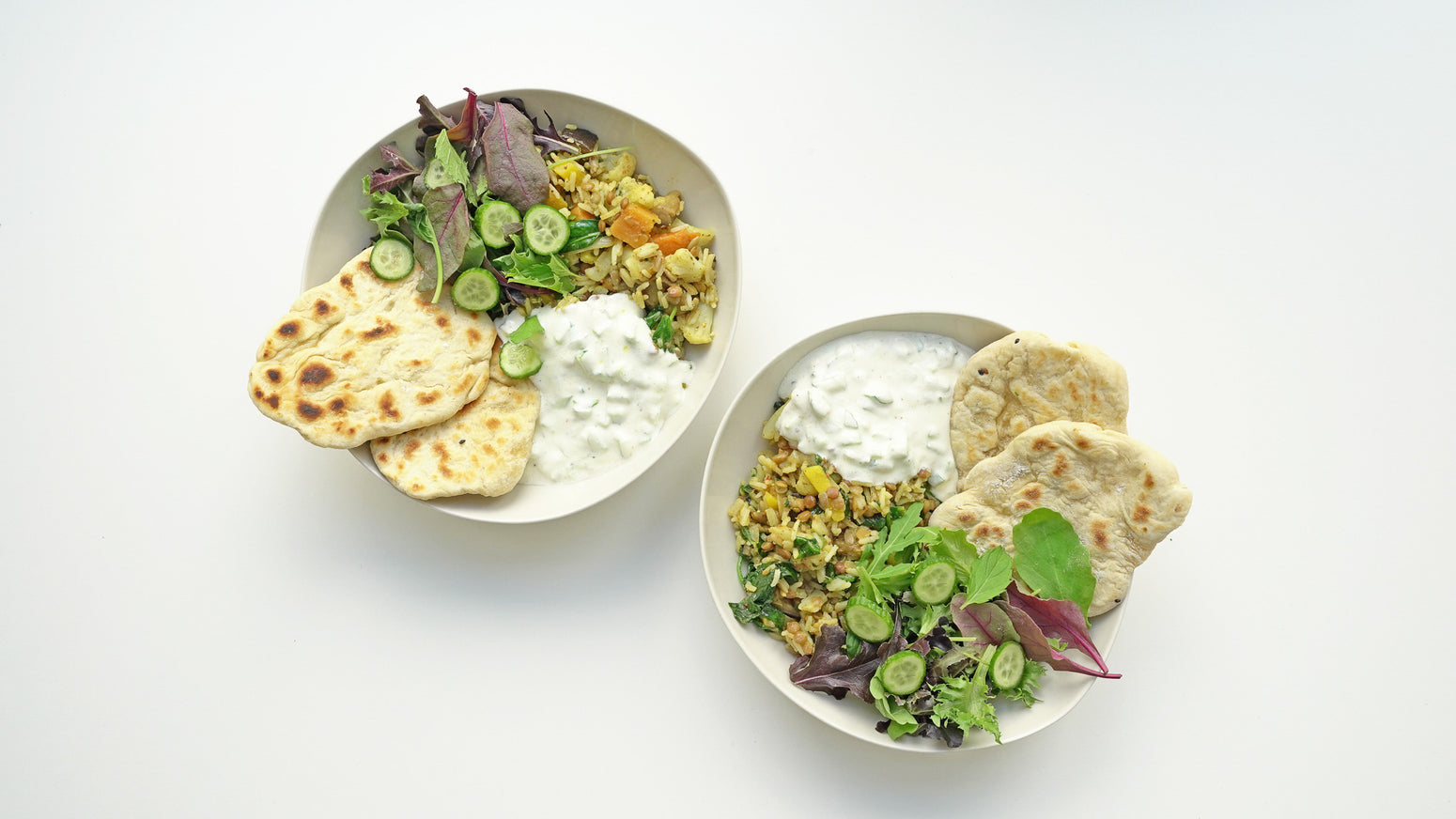 Basmati Buzz with Tzatziki and Flatbread